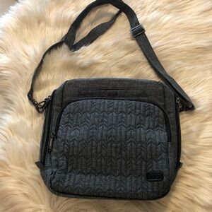 Lug Gray Ranger crossbody handbag with paisley lining and adjustable strap